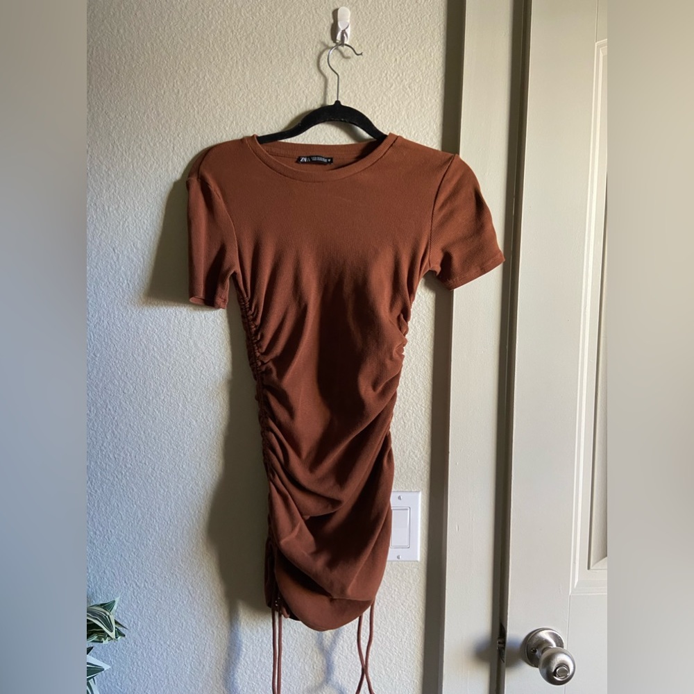 ZARA tie mini dress